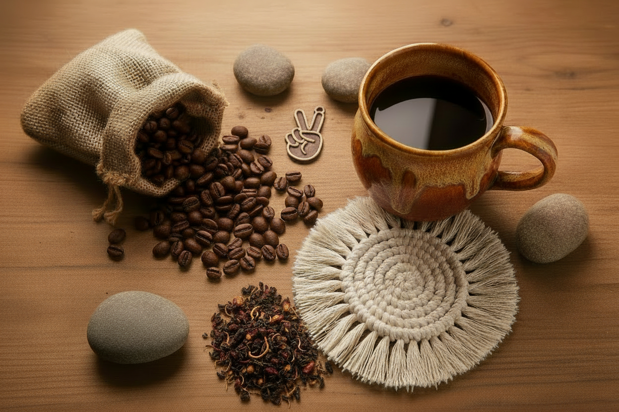 Hippie Coffee No Text Stones